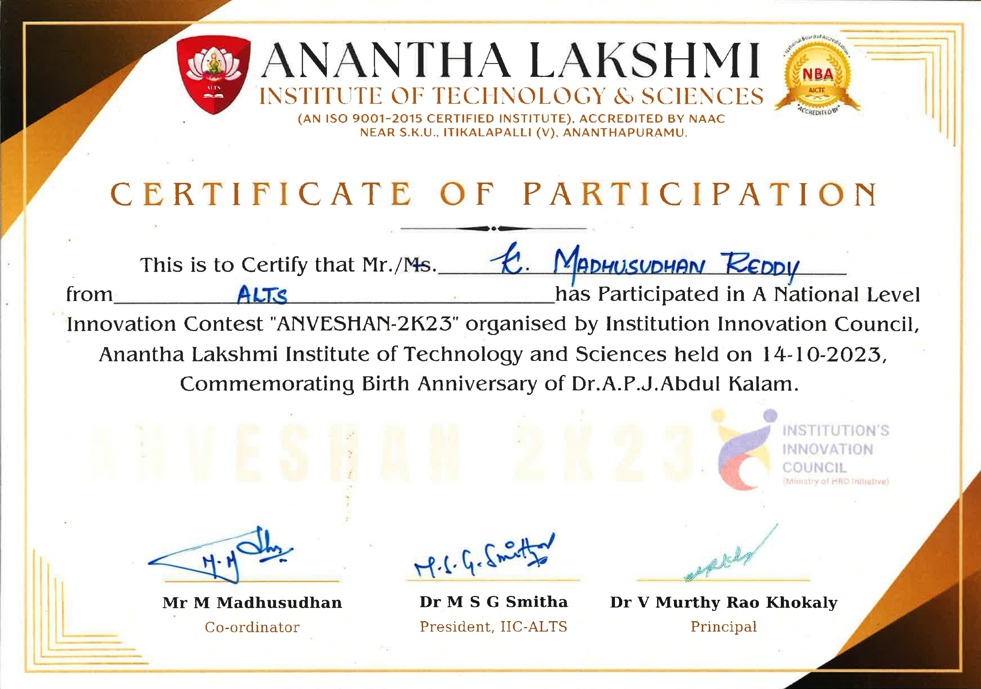 Certificate 20